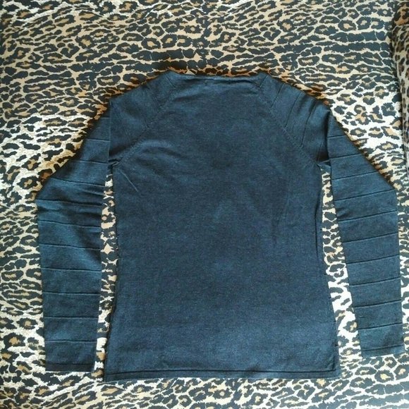 NEW Belldini Charcoal Zip Cardigan, Size L - Picture 3 of 5